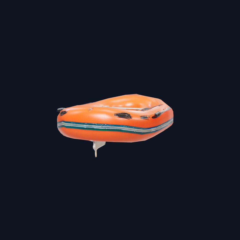 Orange Inflatable Raft model pack